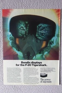 1/1983 PUB BENDIX DIGITAL DISPLAY CONTROL NORTHROP F-20 TIGERSHARK  HELMET AD - Foto 1 di 1