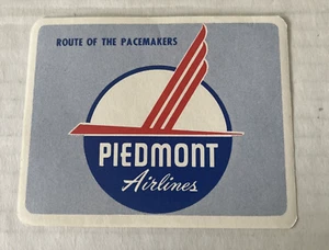 Piedmont Airlines Route of Pacemakers Vintage Luggage Label - Picture 1 of 4