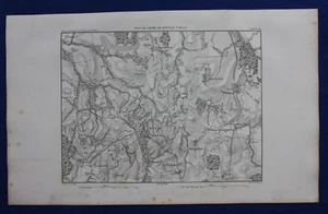 Original antique map, RUSSIA, EAST PRUSSIA, BATTLE OF EYLAU, Dufour, 1859 - Picture 1 of 3