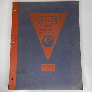 Vintage Mallory Yaxley Radio Service Encyclopedia, 3rd Edition September 1939 - Picture 1 of 10