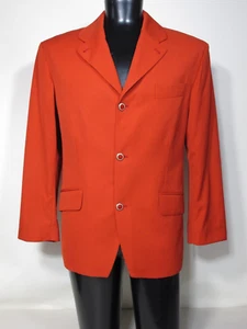 Dries Van Noten Mens Red Blazer Sport Coat Jacket 50Eu 40US Wool Three Button - Picture 1 of 10