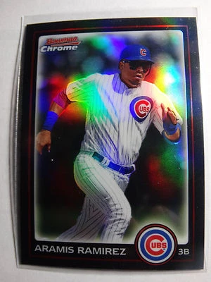 Tarjeta de béisbol 2010 Bowman Chrome #68 Aramis Ramírez Chicago Cubs refractor Foto 1 de 2