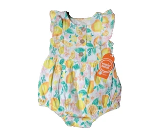 NWT BABY GIRLS ONE PIECE LEMON SIZE 3-6 MONTHSROMPER - Picture 1 of 2
