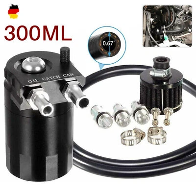 300 ml Öl Catch Tank mit Filter Oil Can Ölauffangbehälter Ölsammler Ölbehälter - Bild 1 von 4