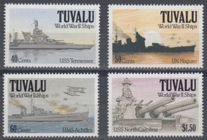 TUVALU 1991 WWII BATTLE SHIPS (2ND ISSUE) MINT SET (x4) (ID:247/D59441) - Picture 1 of 1