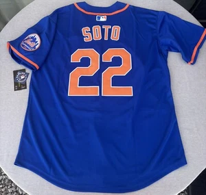 Juan Soto New York Mets Men's Blue Jersey w/ Team Patch! Ships Fast! 🔥🔥🔥 - Picture 1 of 5