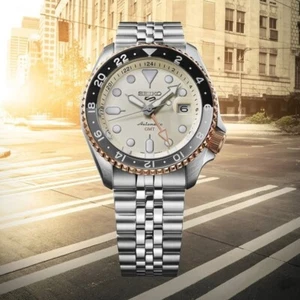 Brand New Seiko 5 SSK046K1 GMT Limited Edition Automatic 4R34 Bracelet Watch - Picture 1 of 3