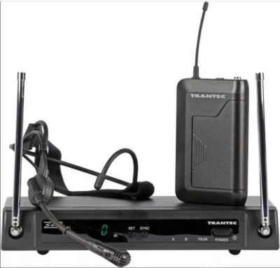 Trantec S4.04A-B-EB UHF Headset Wireless Radio Microphone Multi Freq System Mic - Image 1 of 4