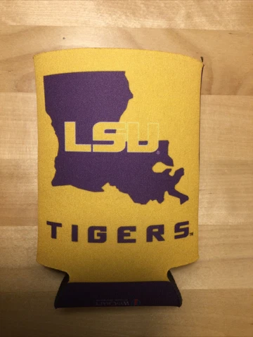 LSU Louisiana State University Tigers Koozie Drink Cooler New Cover