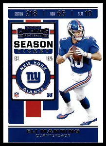 Eli Manning 2019 Panini Contenders #51 New York Giants - Picture 1 of 2