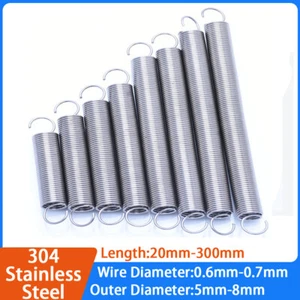 Hook Stainless Spring Expansion Extension Tension Springs Wire Dia 0.6mm - 0.7mm - Picture 1 of 10