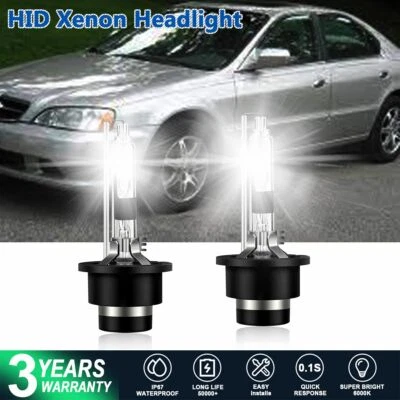 For Acura TL 1999-2003 D2R HID Headlight Bulbs Conversion Kit 6000K White - Image 1 of 4