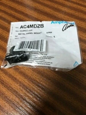 Amphenol Audio AC4MDZB metal panel connector 4 pin  - Image 1 of 3