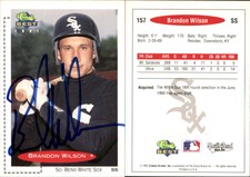 Brandon Wilson Signed 1991 Classic Best #157 Card South Bend White Sox Auto AU