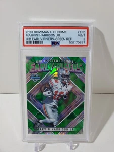 2023 Bowman U Chrome #ER5 Marvin Harrison Jr. Early Risers Green RC #/99 PSA 9 - Bild 1 von 2