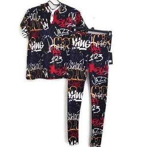 Love University Women's Graffiti Themed 2-Piece Hoodie Leggings Set Small - Picture 1 of 11