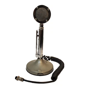 AstAtic D-104 Lollipop Microphone 4 Pin T-UG8 Stand Ham CB USA Silver Untested - Picture 1 of 13