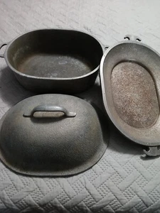 Vintage 3 PIECE~1 W/LID CENTURY SILVER SEAL ROASTER/ 1 GUARDIAN SERVICE PLATTER - Picture 1 of 8