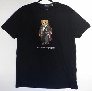 Polo Ralph Lauren Men's Robe Polo Bear Black Shirt Classic Fit - M L - Picture 1 of 7