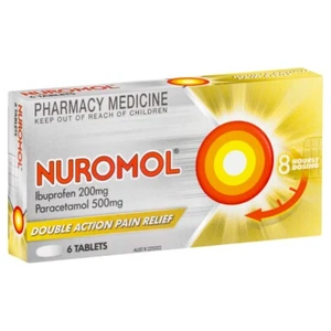 Nuromol 6 Tablets Dual Action Pain Relief Ibuprofen 200mg Paracetamol 500mg - Picture 1 of 3