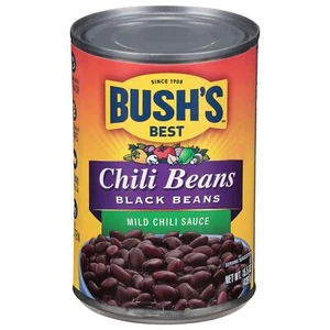 BUSH'S BEST 15.5 oz Canned Black Chili Bean/Mild Source of Plant Based Protei... - Picture 1 of 7