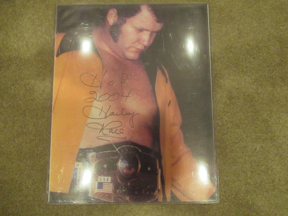 1 张签名哈雷赛车 16x20 照片 2005 年 hof 带顶级装载机 — 第 1/3 张图片