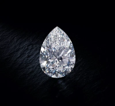 IGI Certify Pear Cut Lab Grown Diamond For Her Gift White Colorless Loose Stone - Image 1 of 4