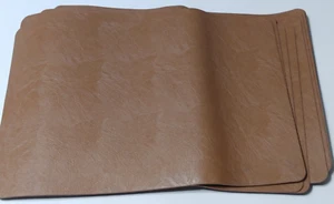 Faux Leather Placemats Set of 8 Brown Waterproof Stain Heat Resistant 18x12" New - Picture 1 of 6