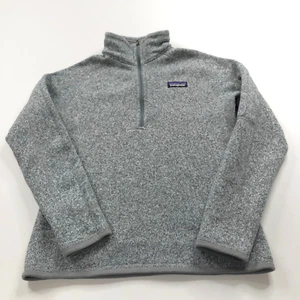 Patagonia W's Better Sweater Women's Small 1/4 Zip Mock Pullover Sweater Gray - Picture 1 of 11