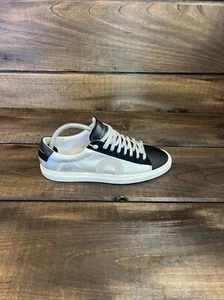 Oliver Cabell Low 1 Ivy Black & Silver Leather Sneakers Shoes Women Size 10 (40) - Picture 1 of 17