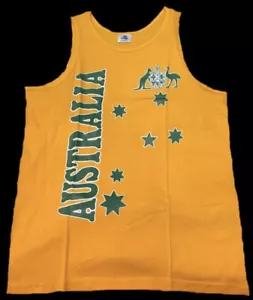 Adults & Teenager AUSTRALIA day AUSSIE GOLD Singles " Costum All Sizes Available - Picture 1 of 5