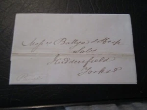 1834 pre-stamp cover Letter to Messrs Battye & Heck Solicitors, Huddersfield - Picture 1 of 5