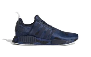 Adidas NMD R1 Geometric Camo Blue Boost Casual Shoes Mens Kids Size US 6 New ✅ - Picture 1 of 13