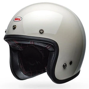 Casco de motocicleta Bell Custom 500 brillo vintage blanco - Imagen 1 de 9
