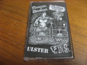 Maggots On Delirium / Intestinal Disease / Ulster / F.D.S. split tape grindcore - Picture 1 of 1