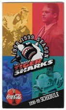 1998-99 Talahassee Tiger Sharks ECHL Hockey Schedule !!! Nations Bank