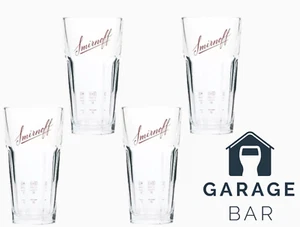 Set Of 4 Smirnoff Vodka Glasses Tumbler 31cl Brand New - Picture 1 of 2