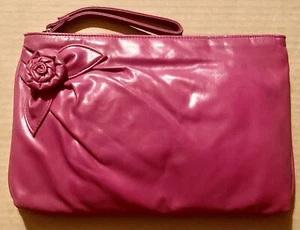 VALERIE BARARD VINTAGE 1980S LAVENDER FLORAL CLUTCH PURSE HANDBAG WITH STRAP - Picture 1 of 6