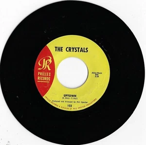 THE CRYSTALS uptown U.S. PHILLES 45rpm_1962 original NEAR MINT w philles sleeve - Picture 1 of 2