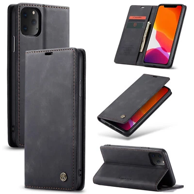 iPhone 11, 11 Pro, 11 Pro Max CaseMe Flip Funda de cuero artificial con ranura para tarjetas