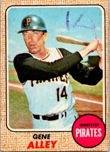 VINTAGE SPORT BASEBALL CARD 1968 GENE ALLEY PITTSBURGH PIRATES NO8 - Picture 1 of 2