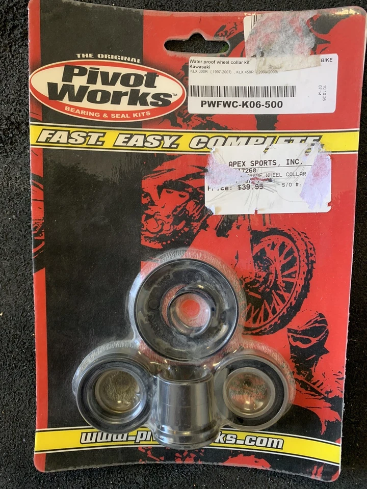 Pivot Work Front Waterproof Wheel Collar Kit 97-07 KLX 300 08-09 KLX 450r - Image 1 of 2