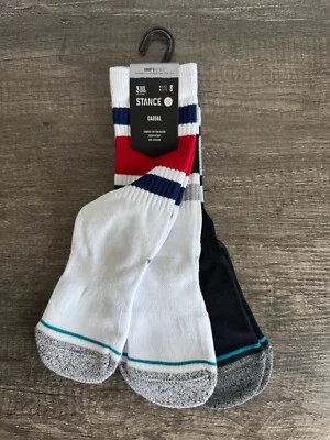 Paquete de 3 calcetines informales Stance Infiknit de mezcla de algodón The Boyd - unisex talla PEQUEÑA Foto 1 de 4