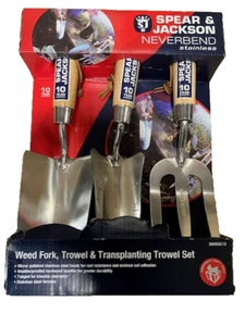 SPEAR AND JACKSON GARDEN TROWEL AND WEED FORK STAINLESS STEEL HAND TOOL SET - Picture 1 of 1