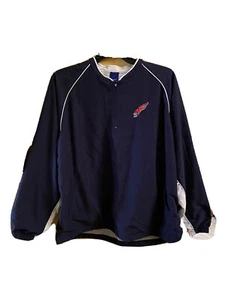 Mizuno Wind Breaker Quarter Zip Golf Baseball Pullover Blue Sz Large - Picture 1 of 10