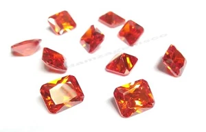 Zirkonia AAA Qualität Achteck orange Farbe lose Steine 3x5 bis 12x16 mm - Bild 1 von 3