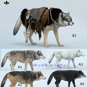 JXK 1/6 Common Gray Wolf Model Wild Animal Figure Resin Collection Decor Toy New - Picture 1 of 33