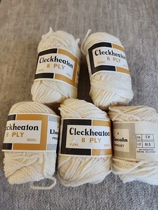Cleckheaton 8-fädig reine Wolle Garn S8 5 Knäuel - Bild 1 von 4