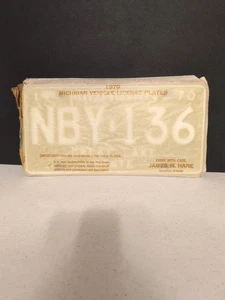 1970 Michigan Nummernschild Brand New Old Stock NBY'136 Plz Beschreibung lesen - Bild 1 von 6