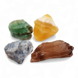 Natural Calcite Crystal Assorted Stones Mexico 356.2 grams 4 piece lot - Picture 1 of 1